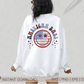 American Babe SVG PNG | American Smile Face Sublimation | Fourth of July | Retro Vintage T shirt Design