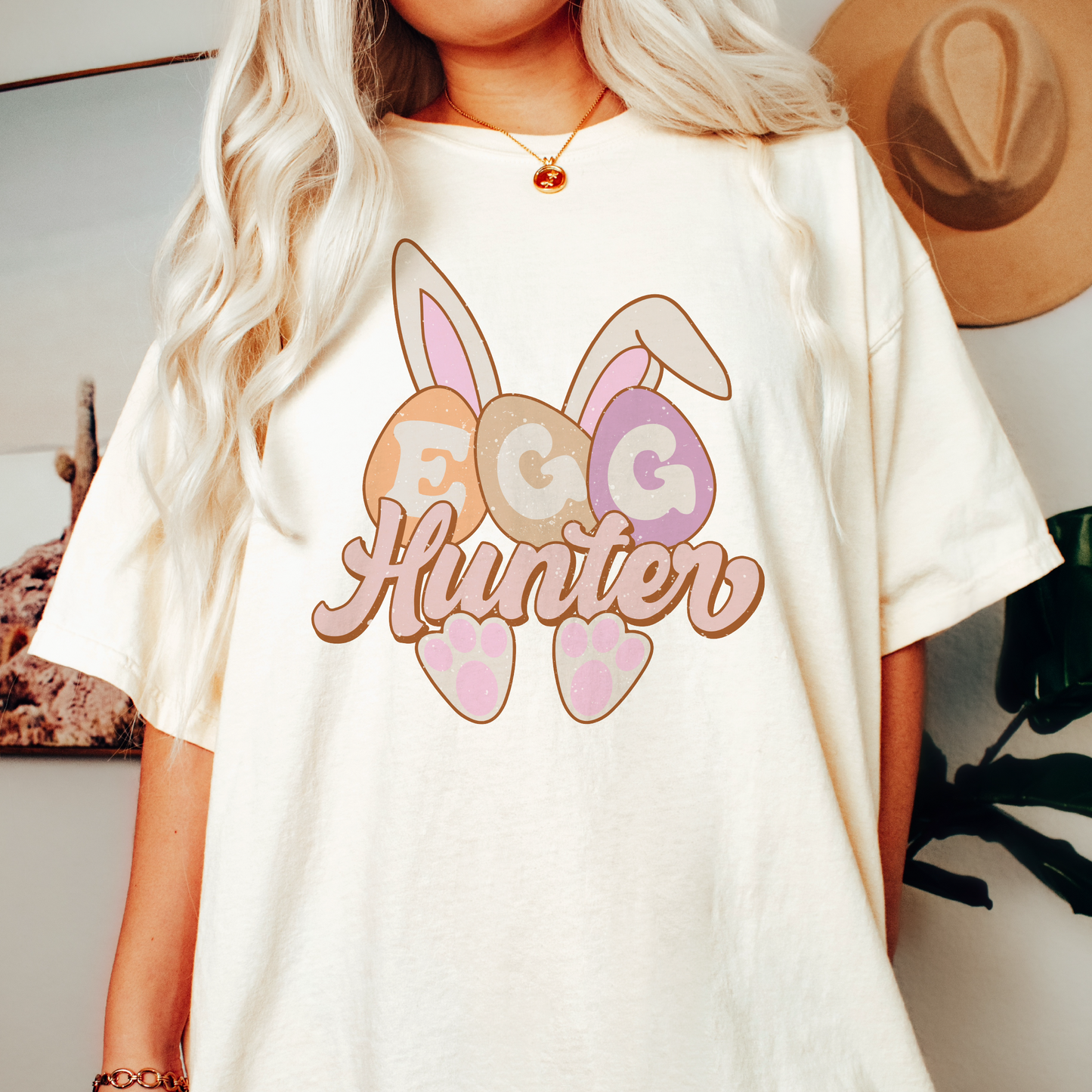 Egg Hunter PNG SVG | Retro Easter Sublimation | Easter Bunny Eggs T shirt Design