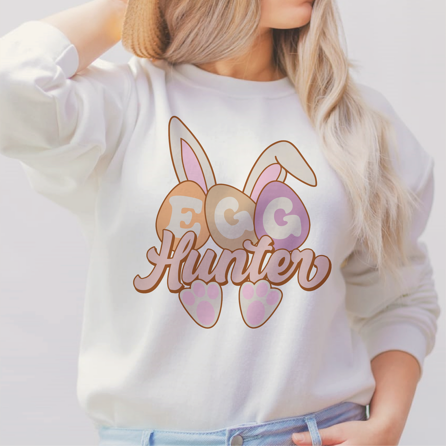 Egg Hunter PNG SVG | Retro Easter Sublimation | Easter Bunny Eggs T shirt Design