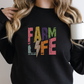 Farm Life SVG PNG | Distressed font Sublimation | Leopard Lightning Bolt | Summer T shirt Design