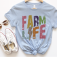 Farm Life SVG PNG | Distressed font Sublimation | Leopard Lightning Bolt | Summer T shirt Design