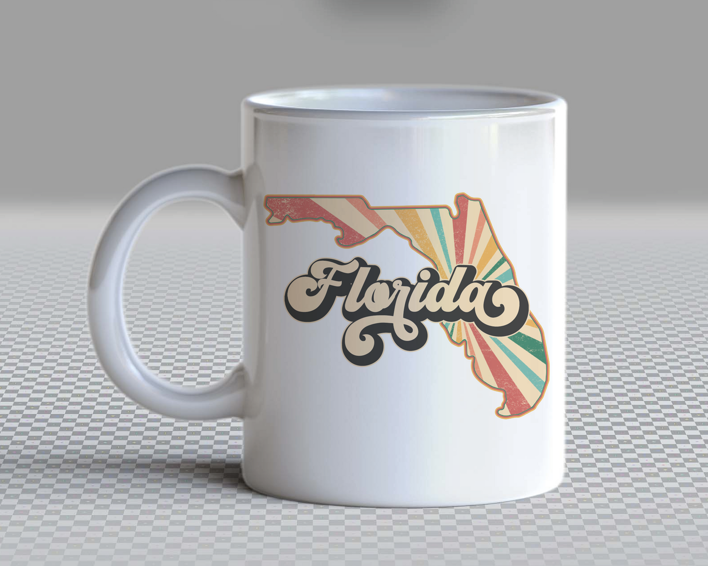 Florida PNG | Vintage Florida State Sublimation | Retro Distressed T shirt Design
