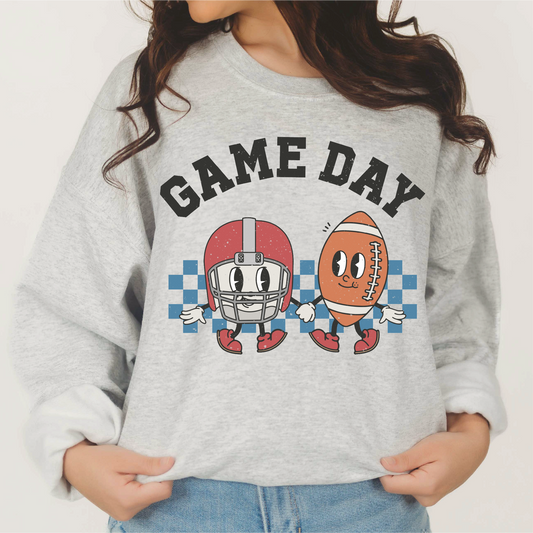 Game Day SVG PNG | Retro Football Characters Sublimation | Groovy T shirt Design