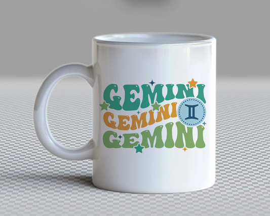 Gemini SVG PNG | Zodiac Sublimation | Retro Vintage Gemini | T shirt Design Cut file