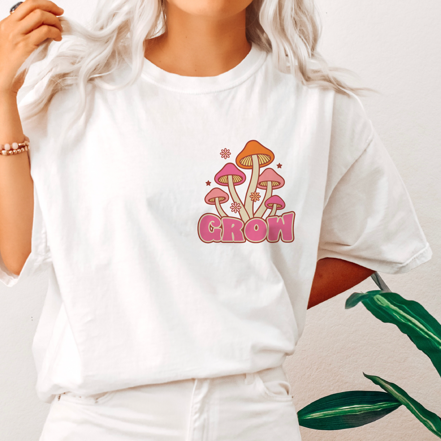 Grow Your Own Way PNG SVG | Retro Mushrooms Sublimation | T shirt Design + pocket