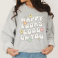 Happy Looks Good On You PNG SVG | Mental Heath Sublimation | Retro T shirt Design