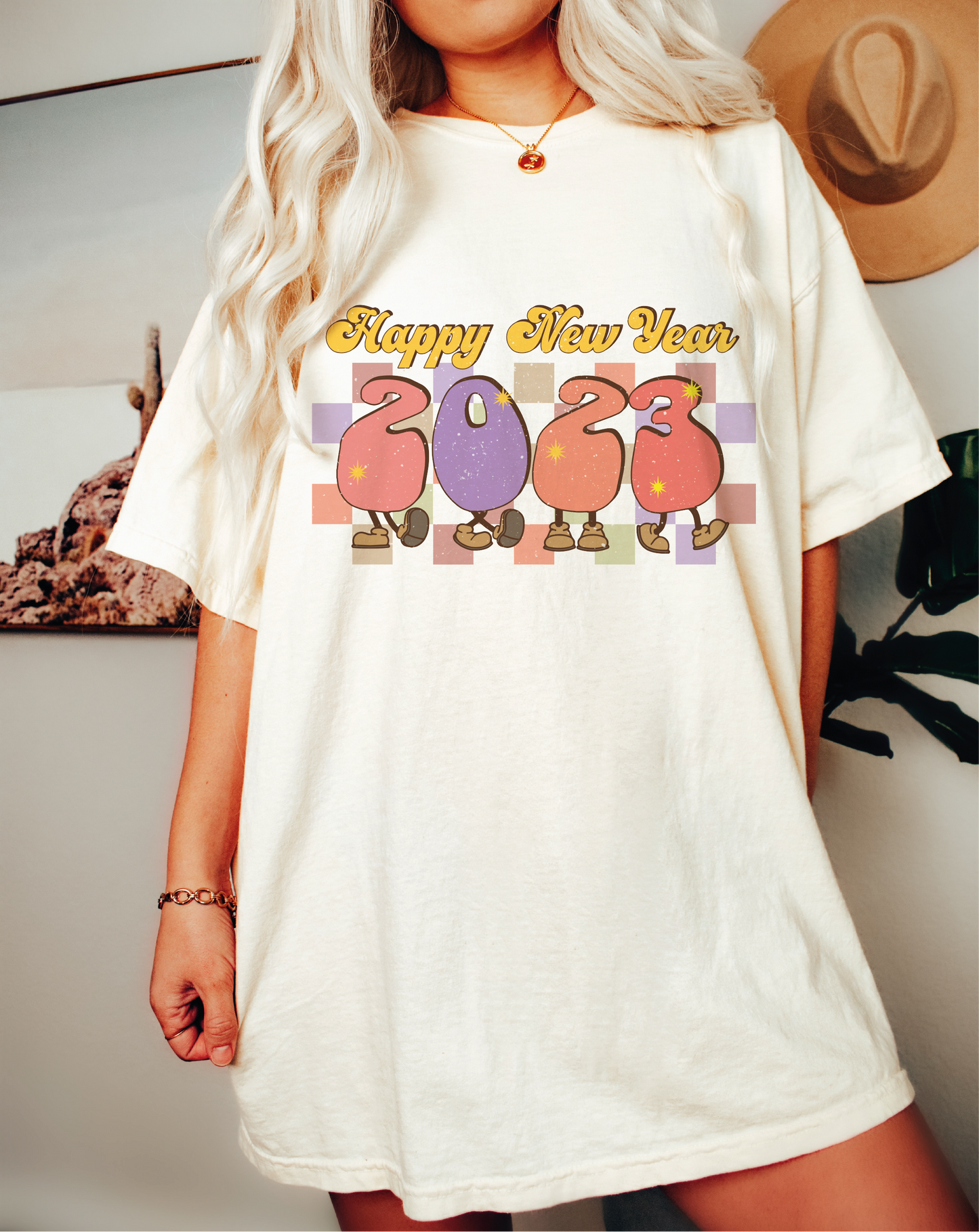 Happy New Year 2023 SVG PNG | Groovy New Year's Sublimation | T shirt Design Cut file