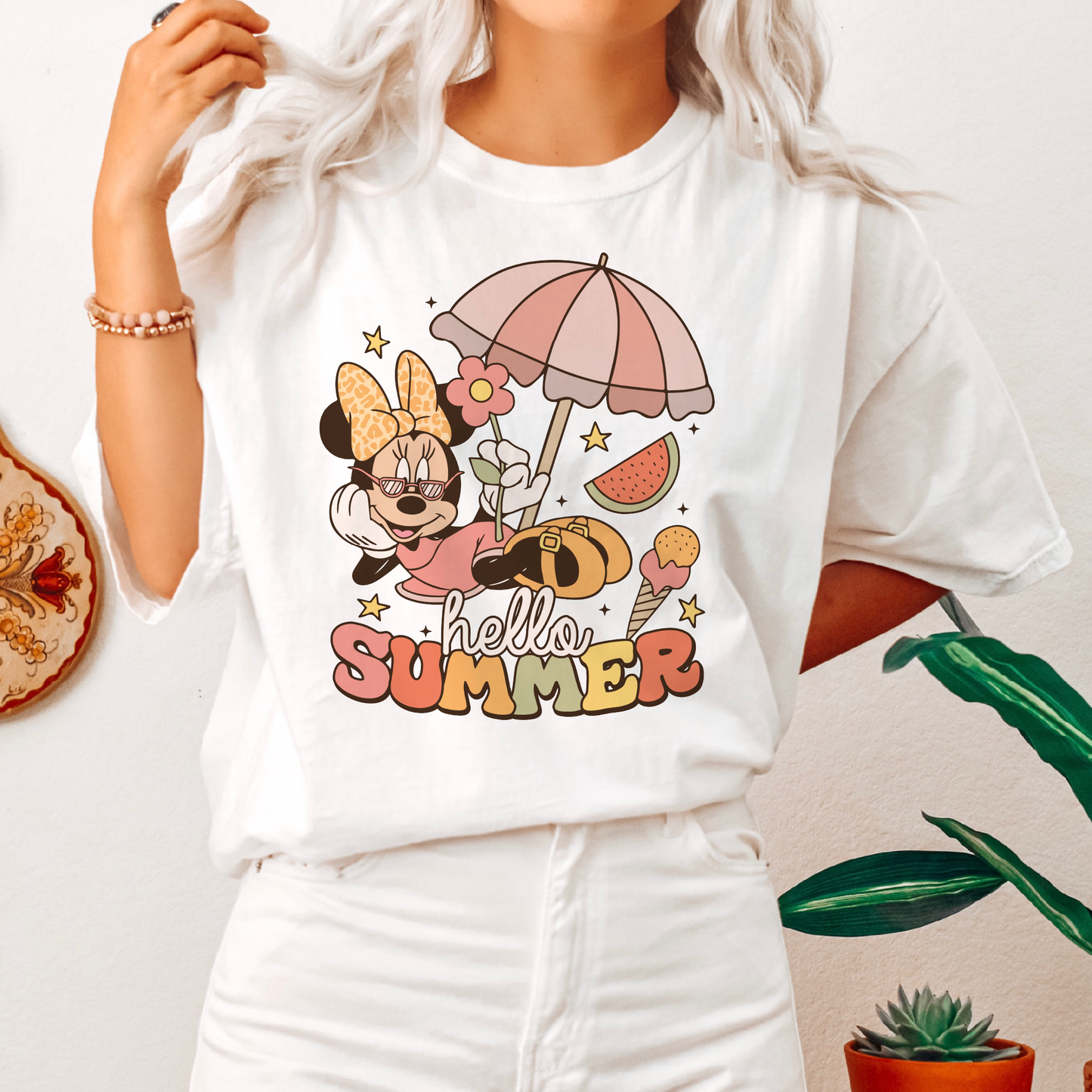 Hello Summer PNG SVG | Magical Summer Sublimation | Minnie T shirt Design