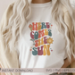 Here Comes The Sun SVG PNG | Groovy Sublimation | Retro Vintage | Summer T shirt Design