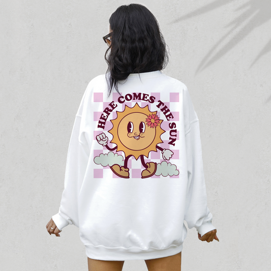 Here Comes The Sun PNG SVG | Groovy Summer Sublimation | Beach T shirt Design