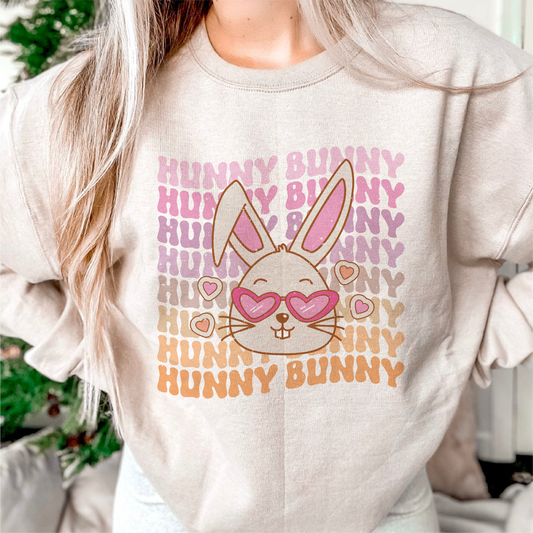 Hunny Bunny PNG SVG | Retro Easter Sublimation | Groovy Hunny Bunny T shirt Design