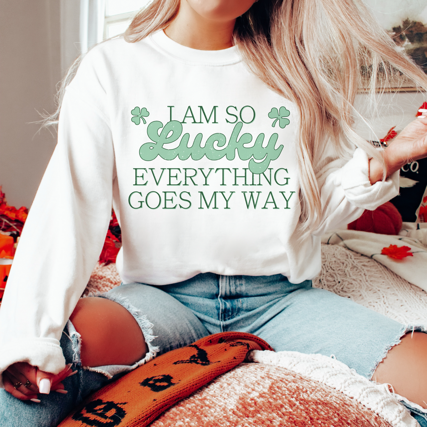 I am so Lucky Everything Goes my Way PNG SVG | Aesthetic St. Patricks Day Sublimation
