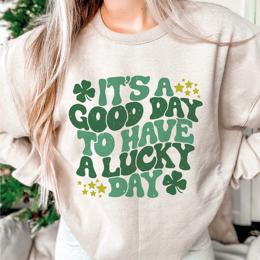 Have a Lucky Day PNG SVG, St. Patricks Day Sublimation | Retro T shirt Design