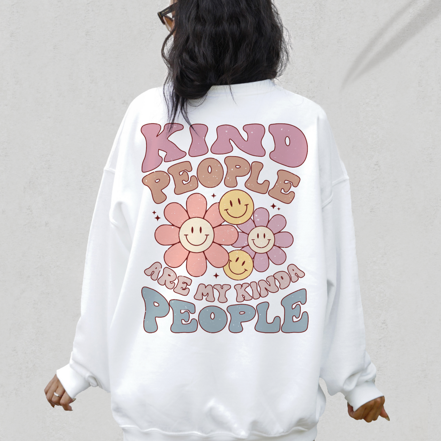 Kind People Are My Kinda People PNG SVG | Be Kind Sublimation | Retro T shirt Design