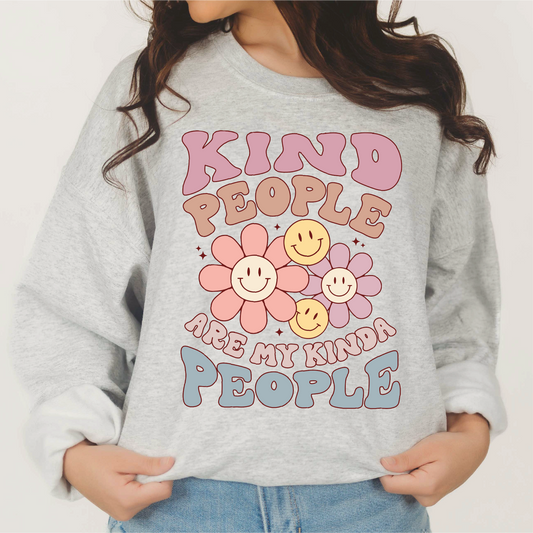 Kind People Are My Kinda People PNG SVG | Be Kind Sublimation | Retro T shirt Design