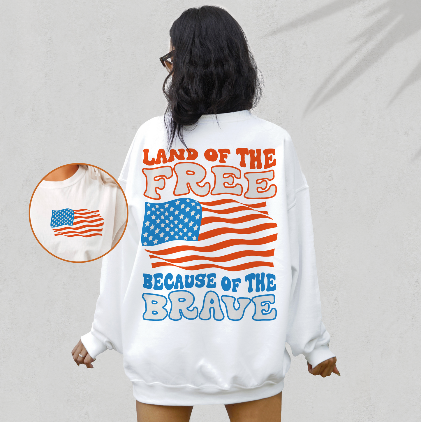 Land of the Free SVG PNG | Retro 4th of July Sublimation | Patriotic T shirt Design