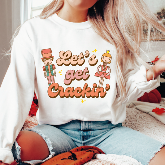 Let's Get Crackin' SVG PNG | Christmas Sublimation | Groovy Christmas | T shirt Design Cut file