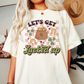 Let's Get Lucked Up PNG SVG | Patricks Day Sublimation | Groovy Pot of Gold Tshirt Desig