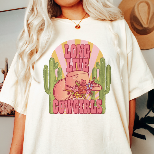 Long Live Cowgirls SVG PNG | Western Cowgirl Sublimation | Retro Vintage T shirt Design