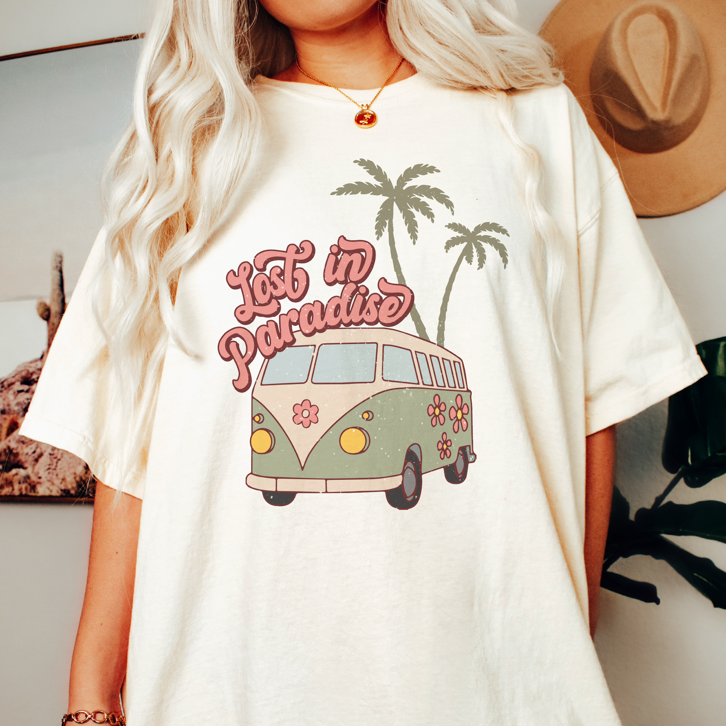 Lost in Paradise PNG SVG | Retro Vintage Summer Sublimation | Beach Van T shirt Design