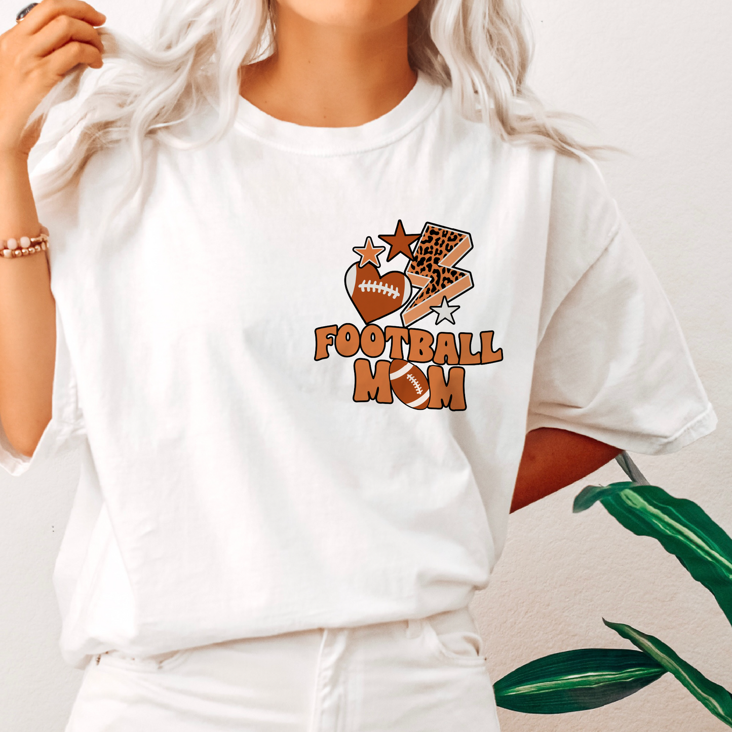 Loud Mouth Football Mom PNG | Retro Football Mama Sublimation | Vintage T shirt Design