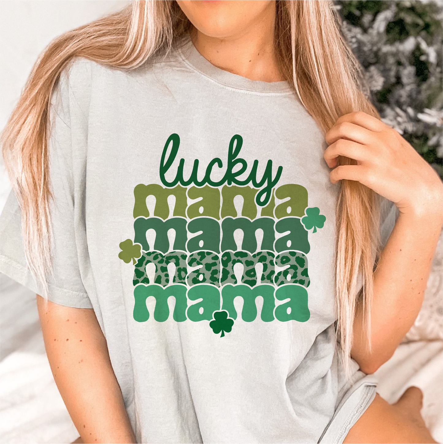 Lucky Mama PNG SVG | St. Patricks Day Sublimation | Mama and Mini Tshirt Desig