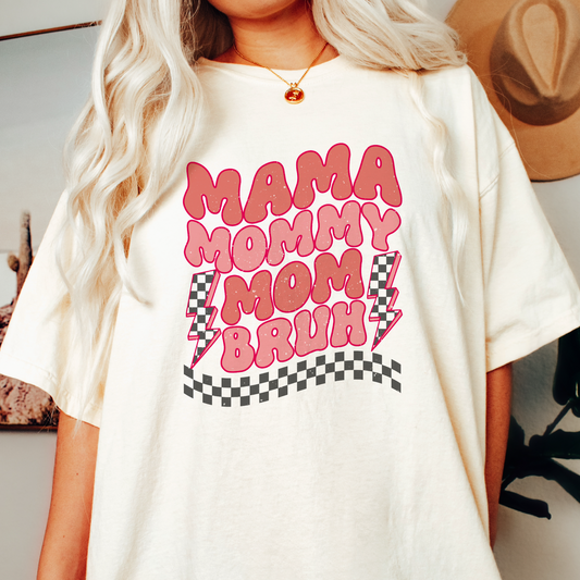 Mama Mommy Mom Bruh SVG PNG | Mother's Day Sublimation | Retro T shirt Design