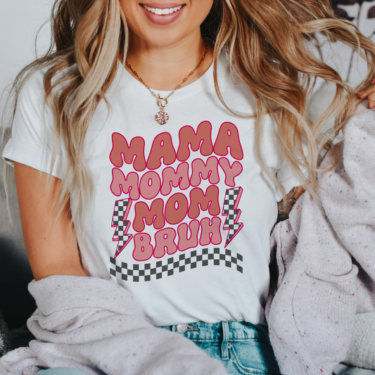 Mama Mommy Mom Bruh SVG PNG | Mother's Day Sublimation | Retro T shirt Design