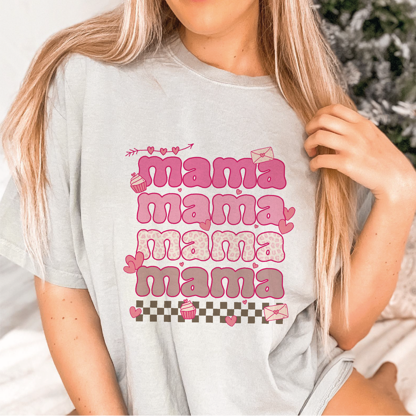 Valentine's Day Mama SVG PNG  Pink Valentines Mom Sublimation