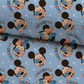 4th of July Blue Magical Mouse Seamless Pattern, Repeat Pattern for Fabric Sublimation