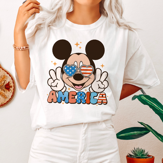 4th July Magical Mickey PNG SVG | Retro America Sublimation | Mouse T shirt Design