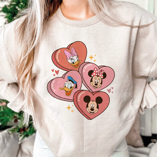 Valentines Mouse Characters PNG SVG | Magical Heart Valentine Sublimation | T shirt Design