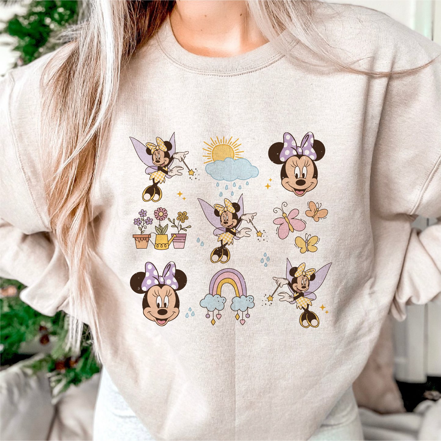 Spring Mouse Doodles PNG SVG | Magical Minnie Sublimation | Retro T shirt Design