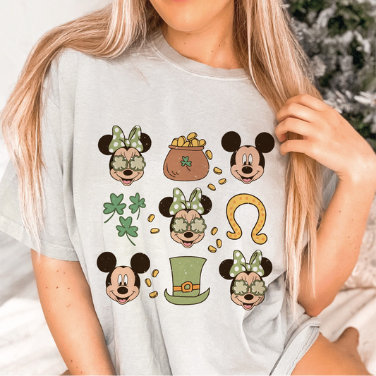 St. Patricks Mouse Doodles PNG SVG | Magical St. Patricks Day Sublimation | T shirt Design