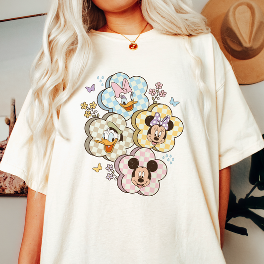 Spring Mouse Characters PNG SVG | Magical Spring Flower Sublimation | T shirt Design