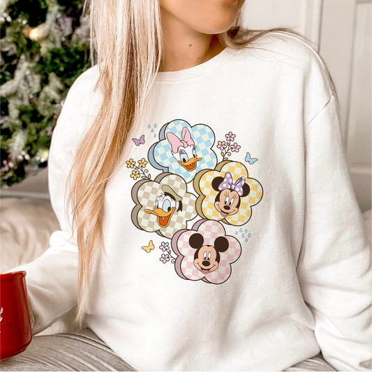 Spring Mouse Characters PNG SVG | Magical Spring Flower Sublimation | T shirt Design