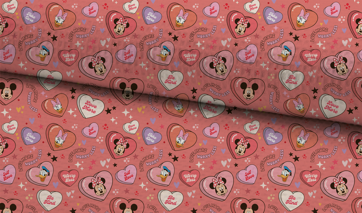 Valentines Magical Mouse Ears Seamless Pattern, Repeat Pattern for Fabric Sublimation