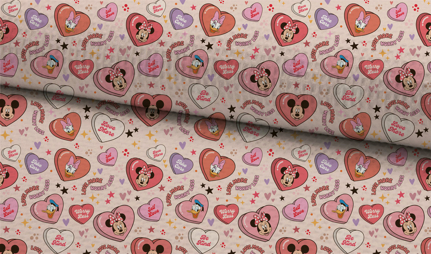 Valentines Magical Mouse Ears Seamless Pattern, Repeat Pattern for Fabric Sublimation
