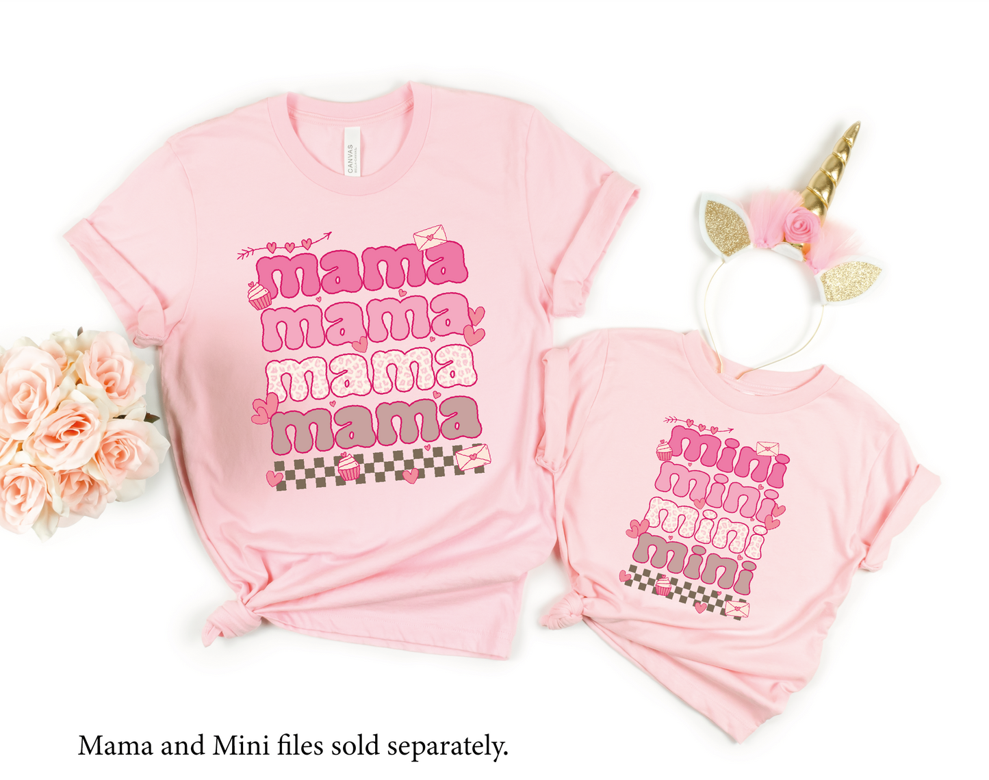 Valentine's Day Mama SVG PNG | Pink Valentines Mom Sublimation | Preppy T shirt Design