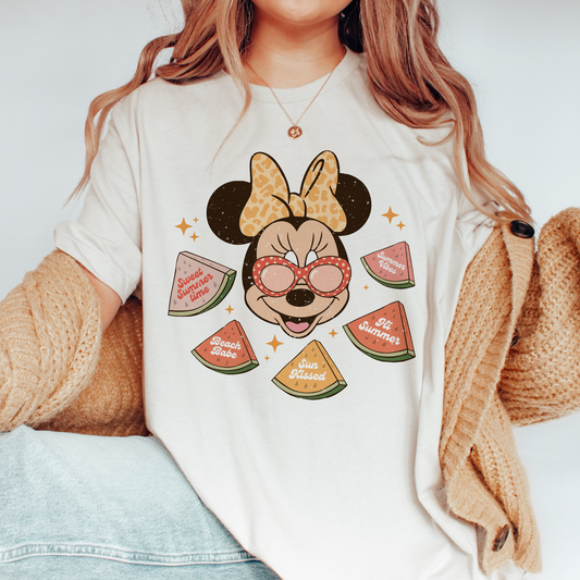 Summer Magical Minnie PNG SVG | Cute Watermelon Sublimation | Mouse T shirt Design