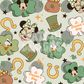 St. Patricks Magical Mouse Ears Seamless Pattern, Repeat Pattern for Fabric Sublimation