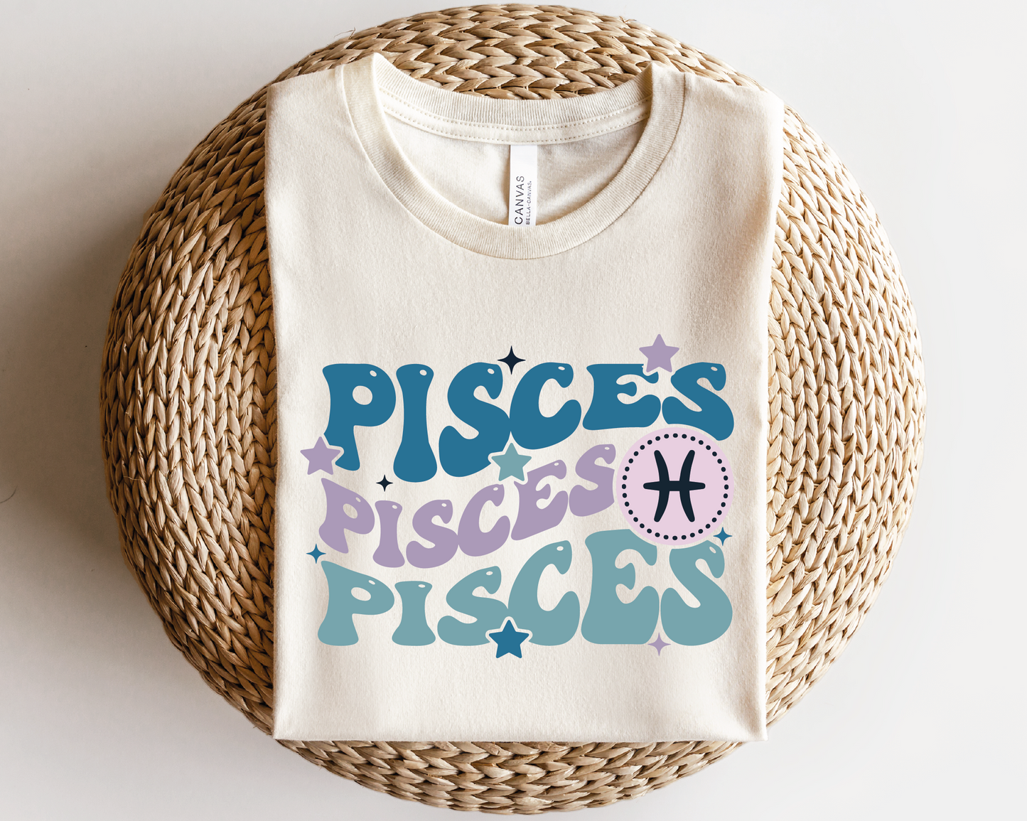 Pisces SVG PNG | Zodiac Sublimation | Retro Vintage Pisces | T shirt Design Cut file