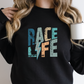 Race Life SVG PNG | Distressed font Sublimation | Leopard Lightning Bolt | Summer T shirt Design