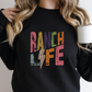 Ranch Life SVG PNG | Distressed font Sublimation | Leopard Lightning Bolt | Summer T shirt Design