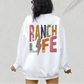 Ranch Life SVG PNG | Distressed font Sublimation | Leopard Lightning Bolt | Summer T shirt Design
