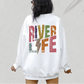 River Life SVG PNG | Distressed font Sublimation | Leopard Lightning Bolt | Summer T shirt Design