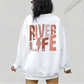 River Life SVG PNG | Distressed font Sublimation | Leopard Lightning Bolt | Summer T shirt Design