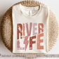 River Life SVG PNG | Distressed font Sublimation | Leopard Lightning Bolt | Summer T shirt Design