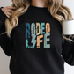 Rodeo Life SVG PNG | Distressed font Sublimation | Leopard Lightning Bolt | Summer T shirt Design