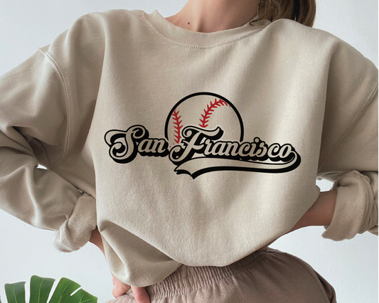 San Francisco Baseball SVG PNG | Retro Sublimation | San Francisco Baseball Fan T shirt Design Cut file
